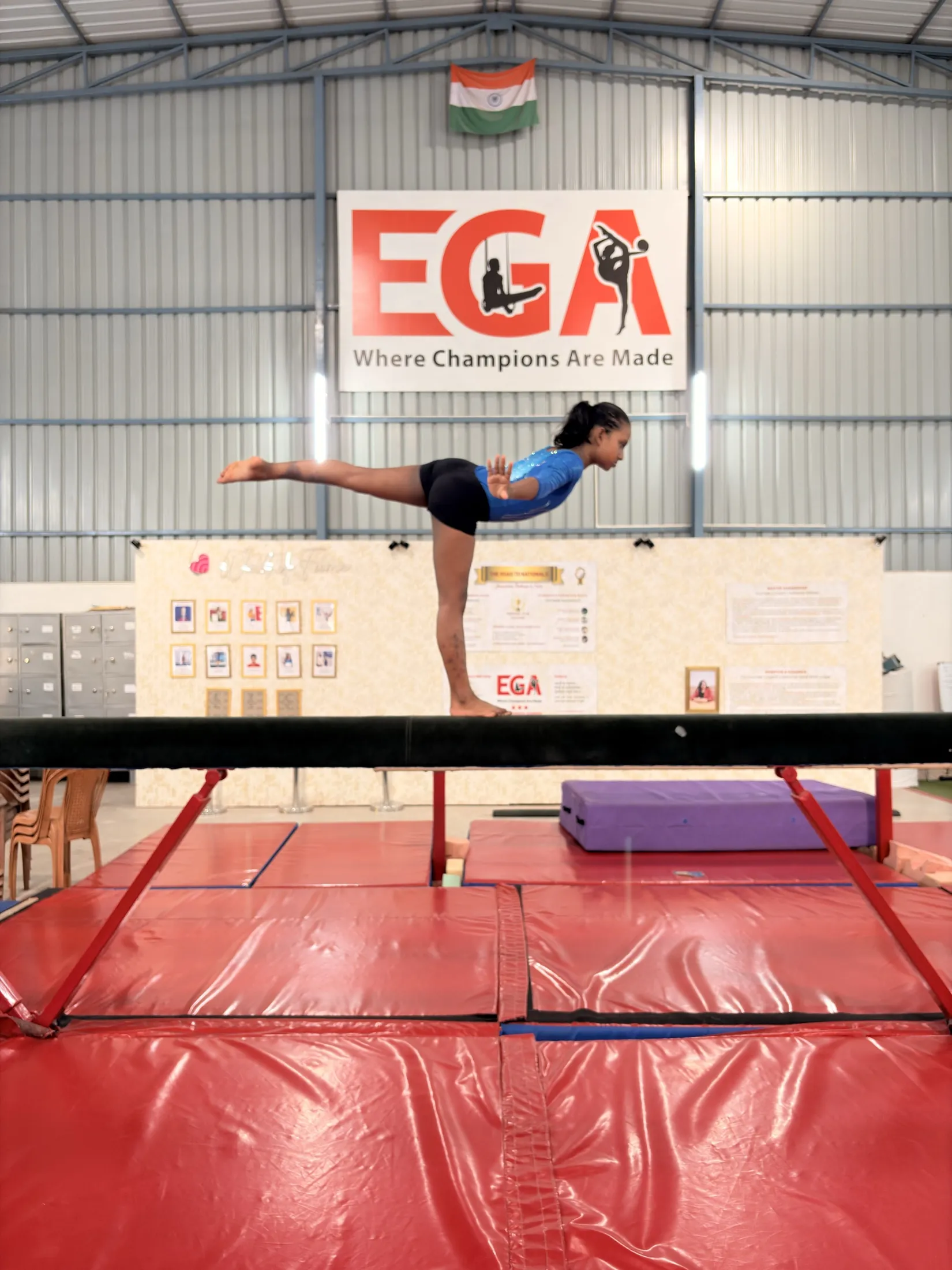 Young gymnast training at Epic Gymnastics Academy